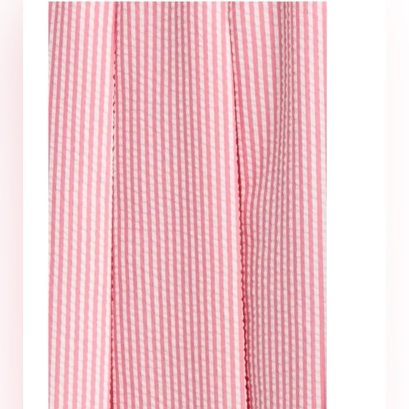 Anne Klein Seersucker Wrap-Style Fit & Flare Dress - Picture 5 of 5